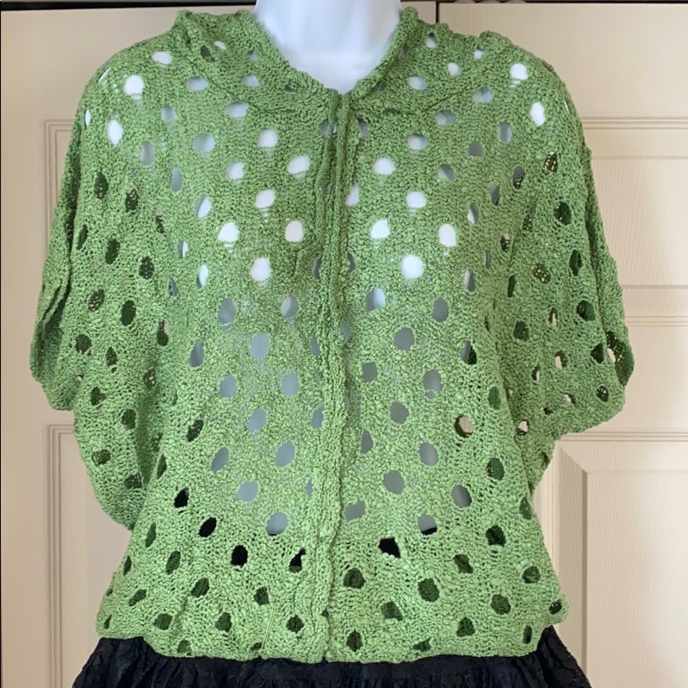 Green Crochet Sweater
